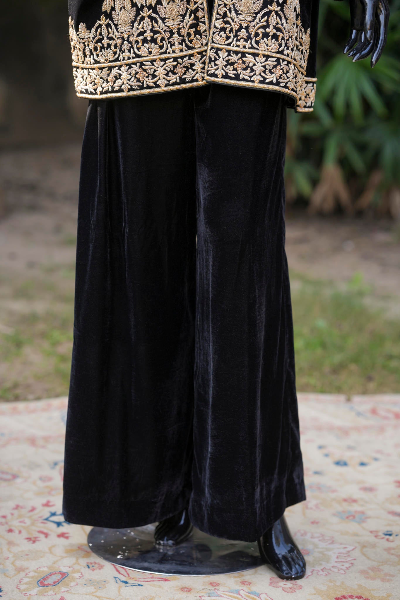 Noir Velvet Jump suit