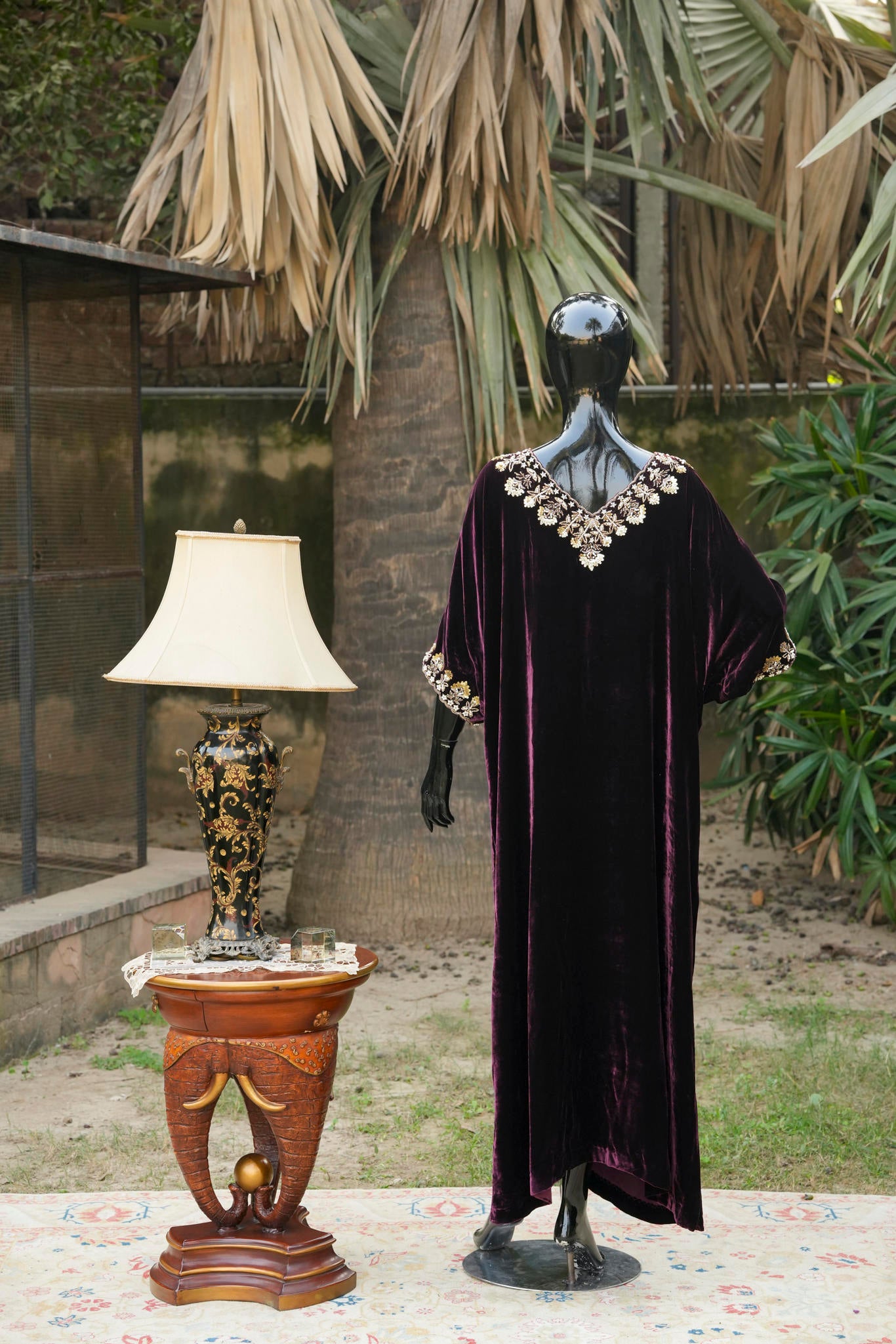 Plum Velvet Kaftan