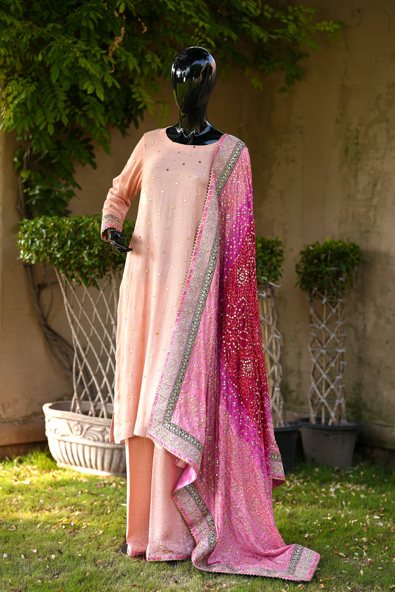 Shaded Pink Mukesh Chaddar