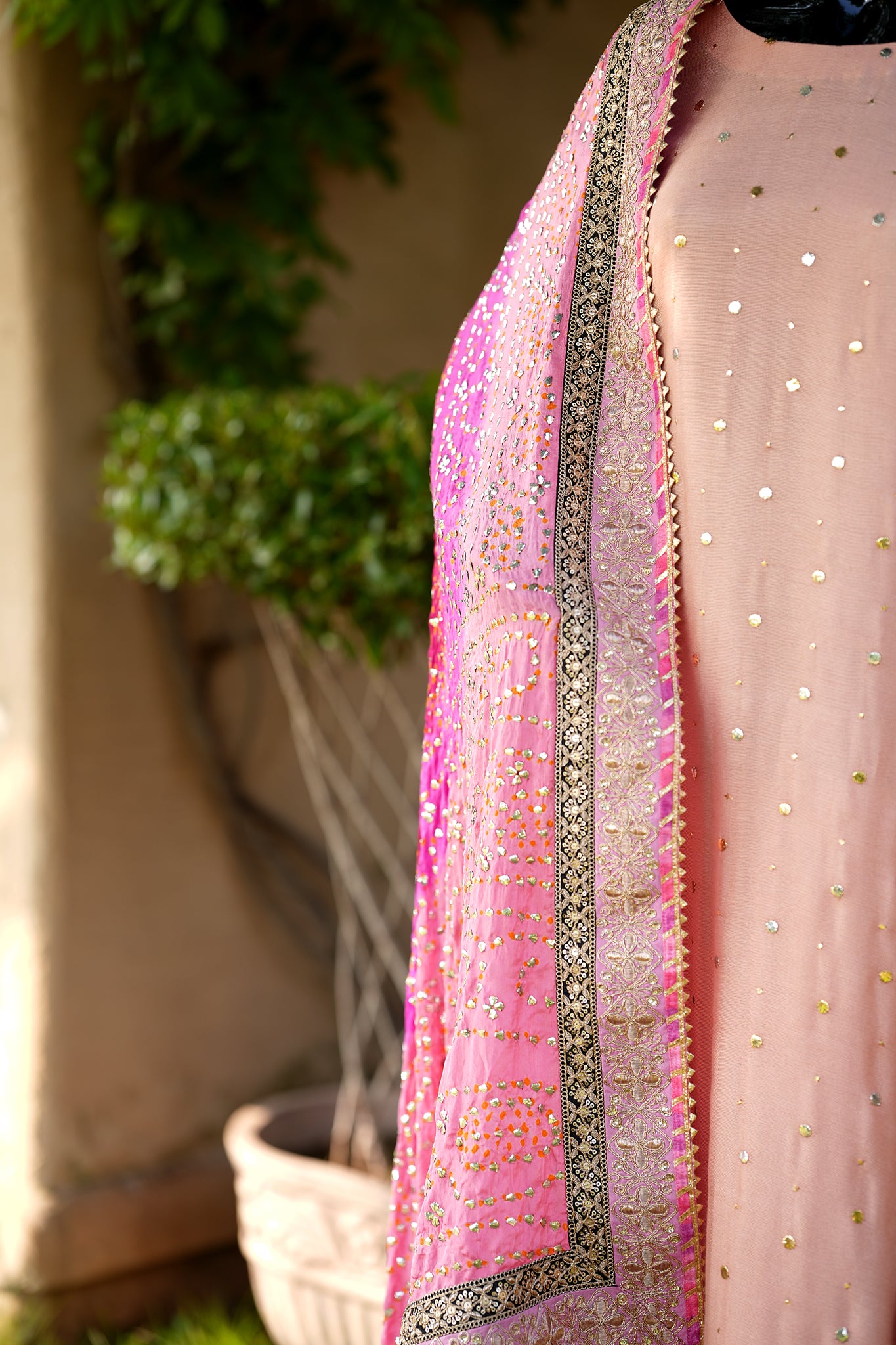 Shaded Pink Mukesh Chaddar