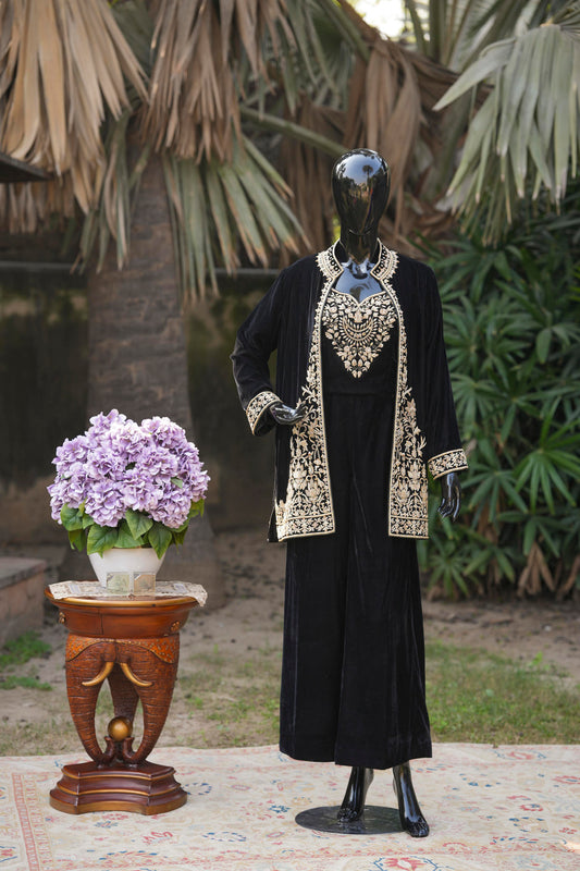 Noir Velvet Jump suit