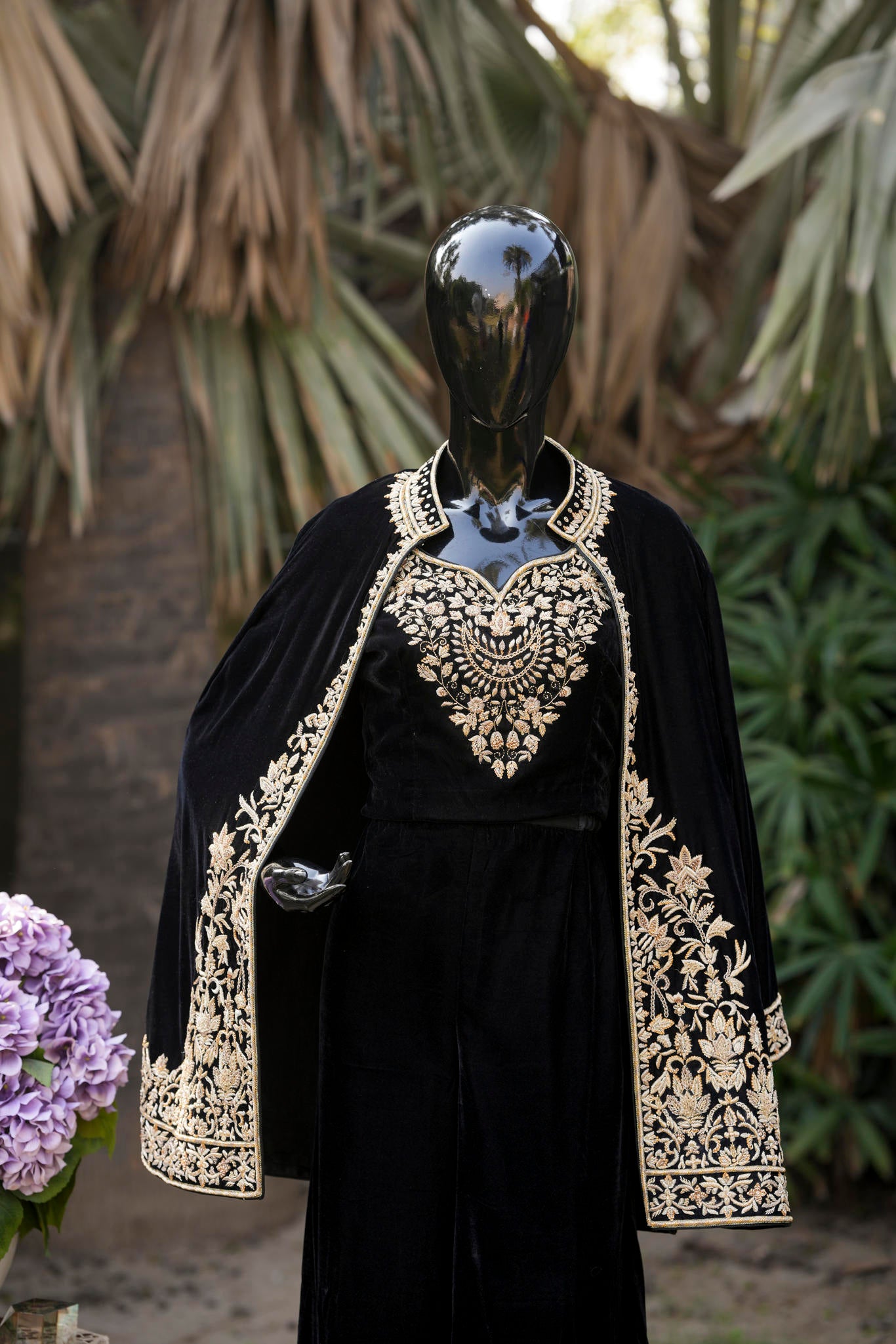 Noir Velvet Jump suit