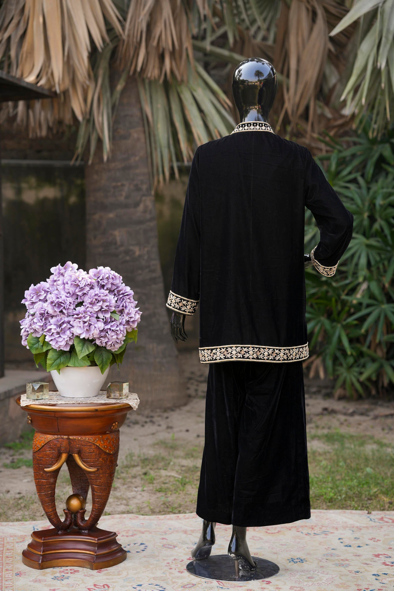 Noir Velvet Jump suit