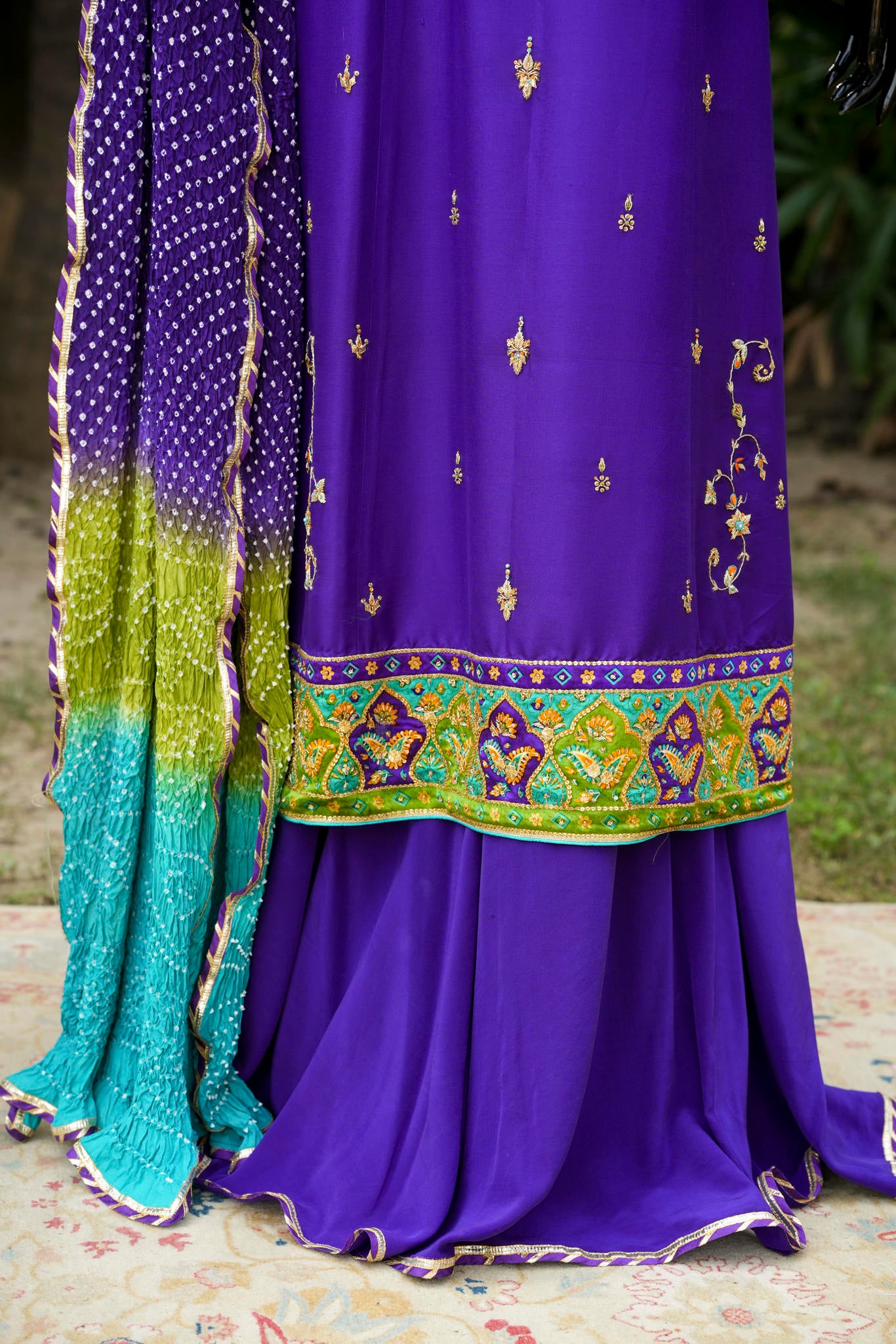 Mauve Chunri Dupatta