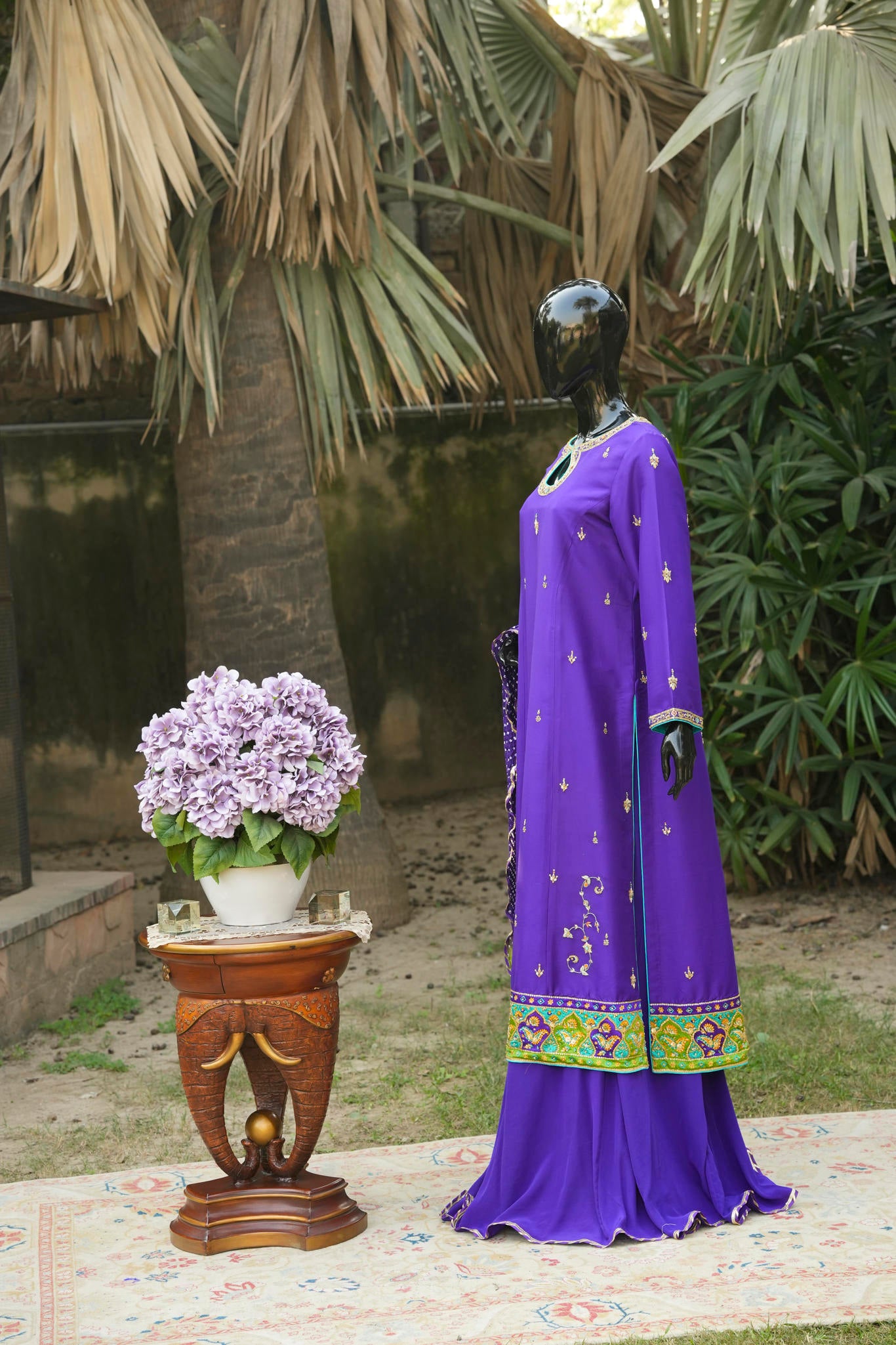 Mauve Chunri Dupatta