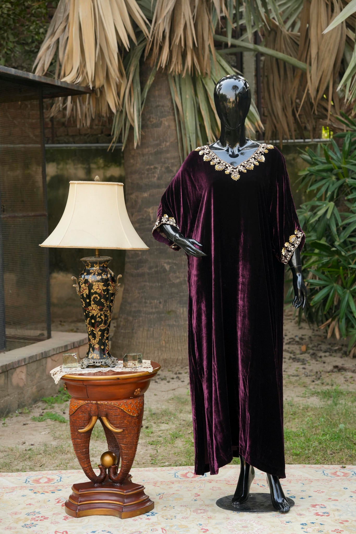 Plum Velvet Kaftan