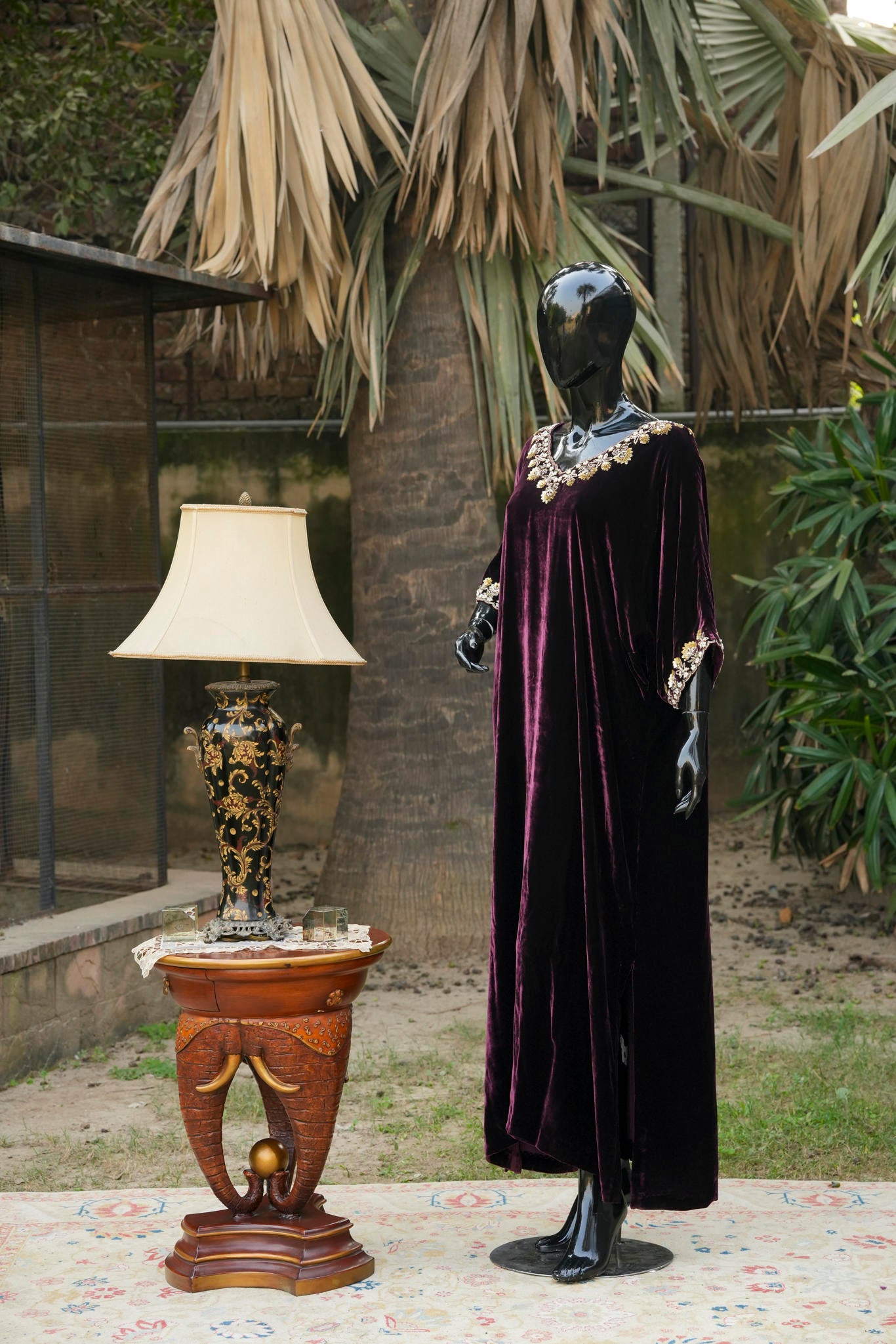 Plum Velvet Kaftan